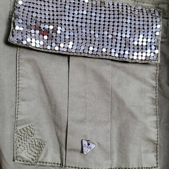 Guess camo mesh chiffon sleeves shirt - Picture 4 of 15